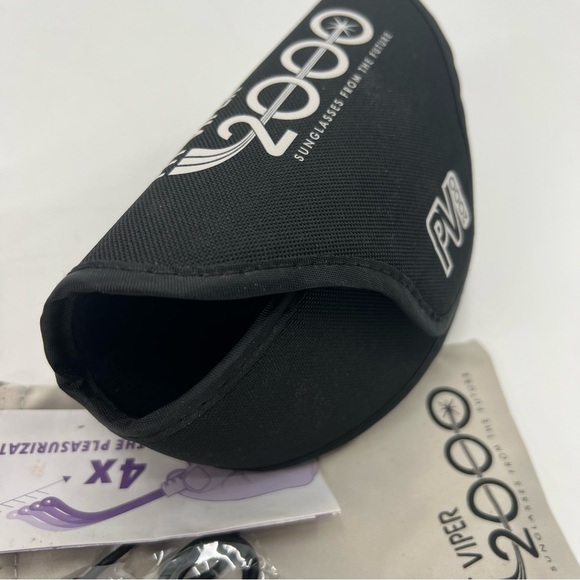 Pit Viper 2000’s Baseball Sunglasses White Yellow Carrying Case - Picture 8 of 9